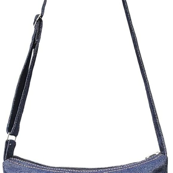 Handbags - Denim Crossbody Bag Unisex Zipper Pockets Casual Travel Purse